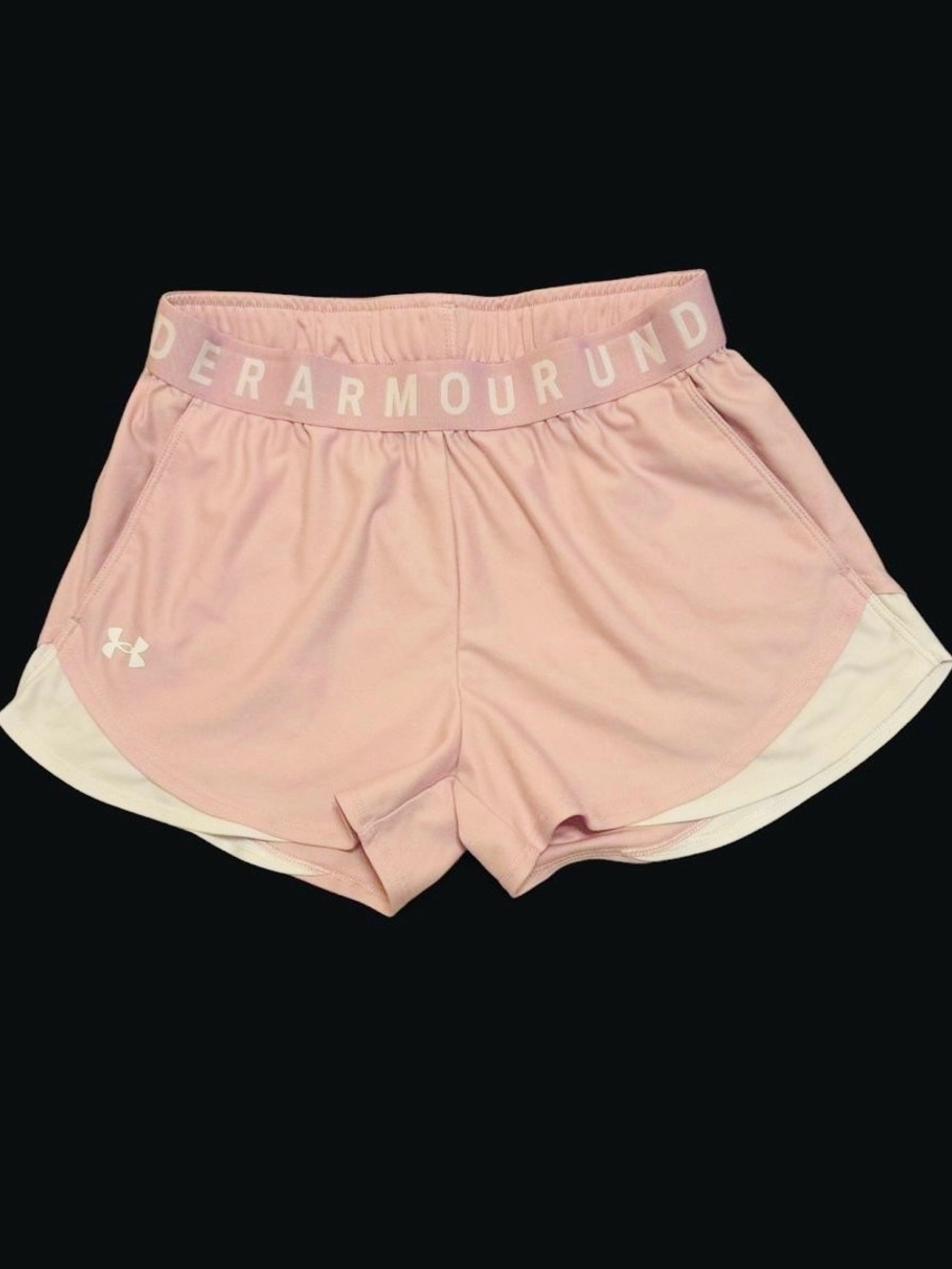 Under Armour Womens Clean Girl Pink Play Up Athletic Gym Shorts Size S Barbie